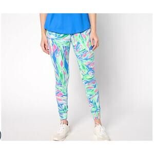 Belle Body Kim Gravel Size XS Petite Santorini Blue Crop Joggers A683339 NWOT